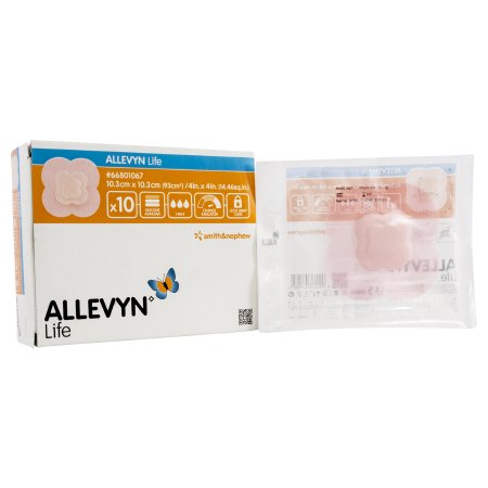 Allevyn Life - Silicone Foam Dressing 4 X 4 Inch Quadrilobe Silicone Adhesive with Border Sterile - 66801067