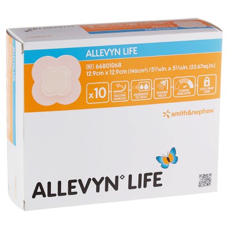 Allevyn Life - Silicone Foam Dressing 5-3/4 X 5-3/4 Inch Quadrilobe Silicone Adhesive with Border Sterile - 66801068