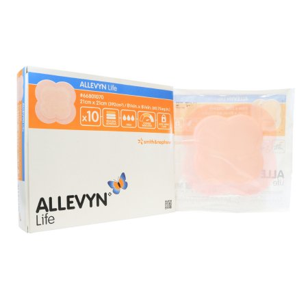 Allevyn Life - Silicone Foam Dressing 8-1/4 X 8-1/4 Inch Quadrilobe Silicone Adhesive with Border Sterile - 66801070