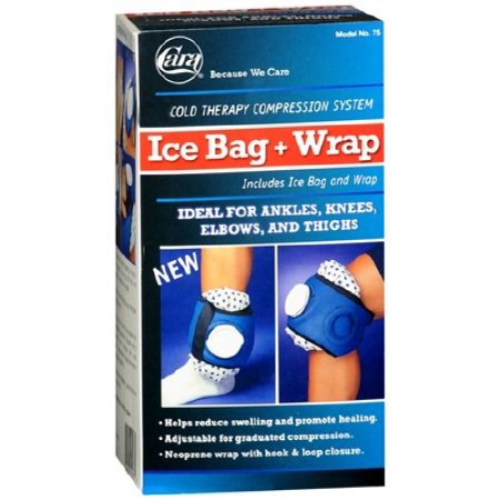 Cara Inc Cara Ice Bag and Wrap Ankle / Knee / Elbow / Thigh King Size Wrap - 30 X 5 Inch, Ice Bag - 9 Inch Neoprene, Nylon Reusable - 3805600075