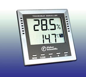 Fisher Scientific Traceable - Digital Thermometer / Hygrometer with Alarm Fahrenheit / Celsius -40° to +158°F (-40° to +70°C) Internal Sensors Desk / Wall Mount Battery Operated - 15077963