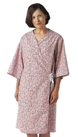 Medline - Patient Exam Gown One Size Fits Most Spring Bouquet Print Reusable - MDTPG5RFOSBQ