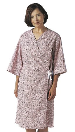 Medline - Patient Exam Gown One Size Fits Most Spring Bouquet Print Reusable - MDTPG5RFOSBQ