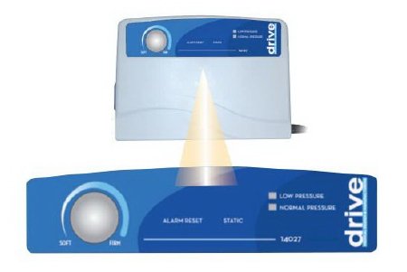 Drive Medical - Mattress Pump 3.5 X 8 X 11 Inch, 120 VAC, 60 Hz, 30 to 80 mmHg Inner Mattress Pressure, 8 LPM Air Volume, 10 minutes Cycle Time, 15 Foot Power Cord Length - 14027P