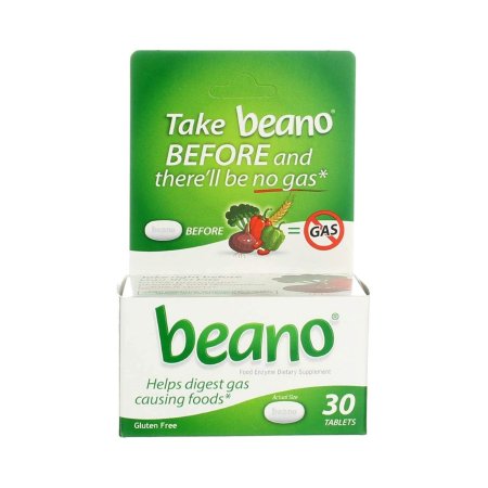 Beano - Gas Relief 300 GALU Strength Tablet 30 per Bottle - 04203710304