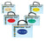 CanDo Handy Grip - Hand Weight Set 5 Piece Set / Football Style with Strap 1 lbs. / 2 lbs. / 3 lbs. / 4 lbs. / 5 lbs. - 10-0445