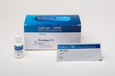 Enterix InSure ONE Test Kit Colorectal Cancer Screening Fecal Occult Blood Test (iFOB or FIT) Stool Sample CLIA Waived 25 Tests - 80025.01