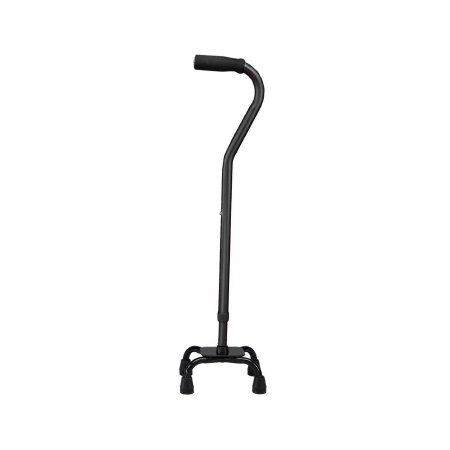 Carex - Small Base Quad Cane Aluminum 28 to 37 Inch Height Black - FGA74101 0000