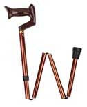 Apex-Carex Healthcare Carex Folding Cane Aluminum 33 to 37 Inch Height Bronze - FGA74600 0000
