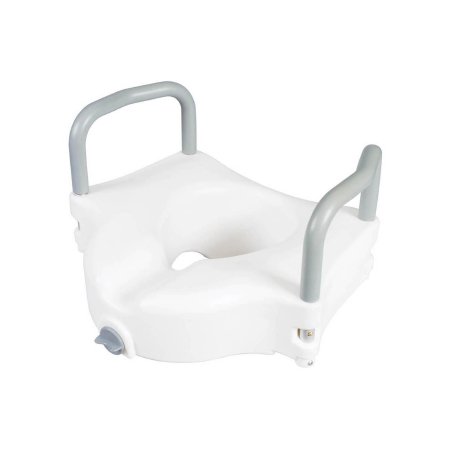 Classics - Raised Toilet Seat with Arms 4-1/2 Inch Height White 300 lbs. Weight Capacity - FGB31877 0000