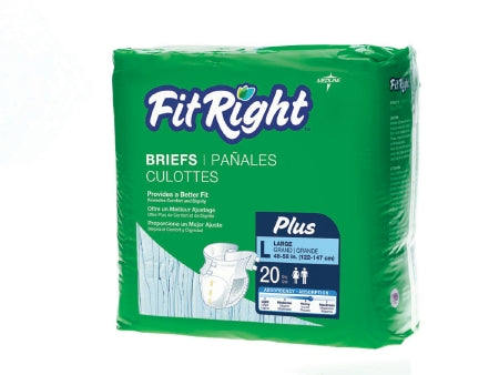 FitRight Plus - Unisex Adult Incontinence Brief X-Large Disposable Moderate Absorbency - FITPLUSXLG