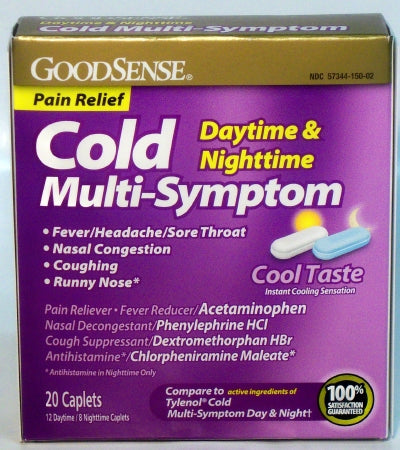 Geiss, Destin & Dunn GoodSense Cold and Cough Relief 325 mg - 10 mg - 5 mg Strength Tablet 20 per Box - AAA00551