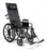 Graham-Field Advantage Reclining Wheelchair Desk Length Arm Removable Arm Style Mag Wheel Black 18 Inch Seat Width 300 lbs. Weight Capacity - 3K010130