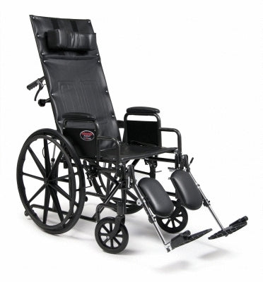 Advantage - Reclining Wheelchair Desk Length Arm Elevating Legrest Black Upholstery 20 Inch Seat Width Adult 300 lbs. Weight Capacity - 3K010330