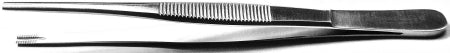 BR Surgical - Tissue Forceps Brown 6 Inch Length Surgical Grade Stainless Steel NonSterile NonLocking Thumb Handle Straight 9 X 9 Side Grasping Teeth - BR10-18916