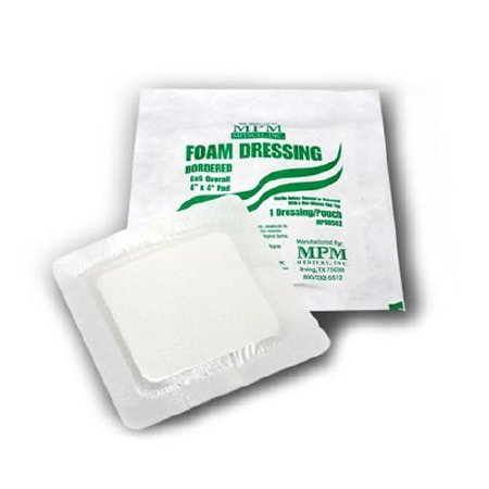 MPM Medical MPM Foam Dressing 4 X 4 Inch Square Adhesive with Border Sterile - P00500
