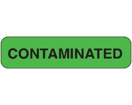 Shamrock Scientific Shamrock Pre-Printed Label Advisory Label CONTAMINATED Green 5/16 X 1-1/4 Inch - UPCR-1243