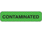 Shamrock - Pre-Printed Label Advisory Label Green Vac CONTAMINATED Black Caution 5/16 X 1-1/4 Inch - UPCR-1243