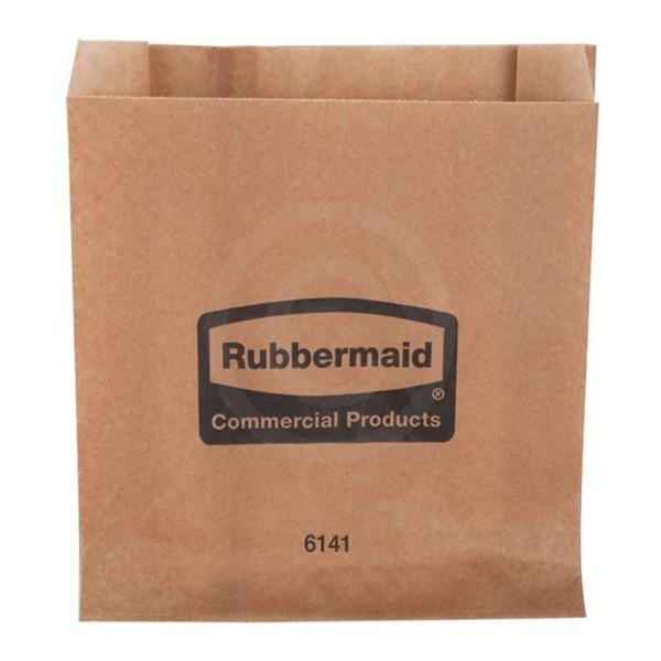 Rubbermaid Bag Trash Sanibag Waxed Paper Brown Non-Sterile 250/Ca - RUBB6141