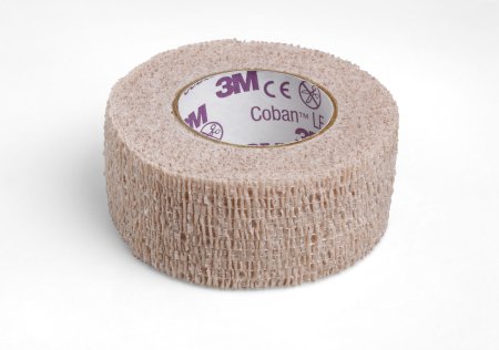 3M Coban LF Cohesive Bandage 1 Inch X 5 Yard Standard Compression Self-adherent Closure Bright Green / Bright Orange / Bright Pink / Purple / Blue / Black NonSterile - 2081C