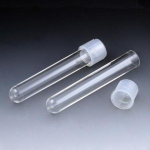 Globe Scientific - Test Tube Round Bottom Plain 12 X 75 mm 5 mL Without Color Coding Dual Position Snap Cap Polystyrene Tube - 110428