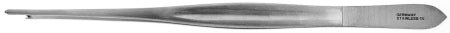BR Surgical BR Surgical Tissue Forceps Cushing 6-3/4 Inch Surgical Grade Stainless Steel NonSterile NonLocking Thumb Handle Straight 1 X 2 Teeth - BR10-22217
