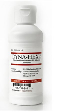 Dyna-Hex 2 - Surgical Scrub Solution 16 oz. Bottle 2% Strength CHG (Chlorhexidine Gluconate) NonSterile - 1021DYNB16