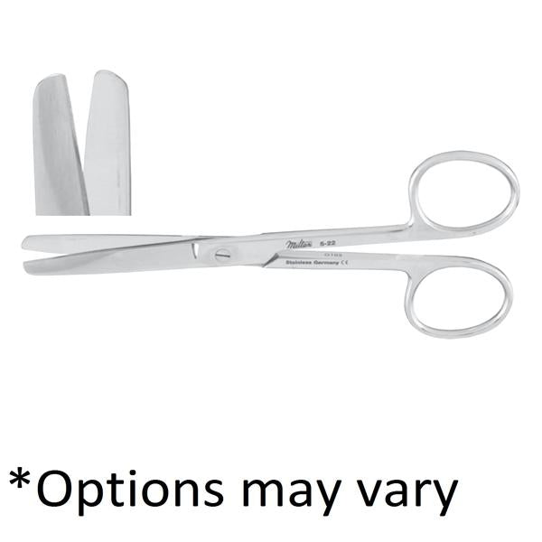 Miltex-Integra Scissors Operating 5-1/2" Blunt/Blunt Curved Standard Stainless Steel Ea - 20576