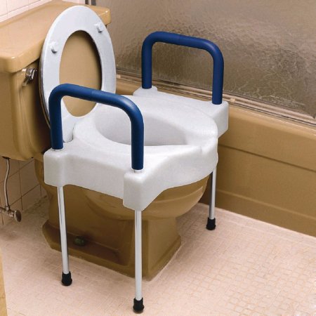 Tall-ette - Bariatric Raised Toilet Seat with Arms Tall-Ette 4 Inch Height White 600 lbs. Weight Capacity - 559331