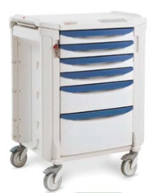 Intermetro Industries Flexline Storage Standard Cart and Drawers 42 Inch Cart 6 Drawers Slate Blue - FLP41100