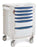 Flexline - Storage Standard Cart and Drawers 42 Inch Cart Slate Blue 4 to 3 Inch, 1 to 6 Inch, 1 to 9 Inch Drawer - FLP41100