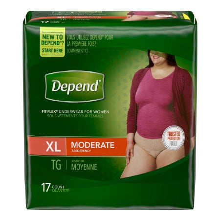 Kimberly Clark Depend Adult Absorbent Underwear Pull On X-Large Disposable Moderate Absorbency - 38529