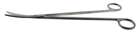 BR Surgical BR Surgical IUD String Scissors 9 Inch Length Surgical Grade Stainless Steel NonSterile Finger Ring Handle Curved Blunt/Blunt - BR08-50623