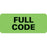 First Healthcare Products Pre-Printed Label Safety Data FULL CODE Green 15/16 X 2-1/4 Inch - 50715