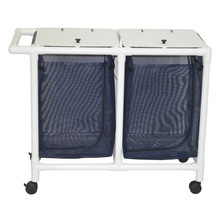 200 Series - Double Hamper with Bags 4 Casters 25.71 gal. - Mjm International - 218-D
