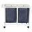 200 Series - Double Hamper with Bags 4 Casters 25.71 gal. - Mjm International - 218-D