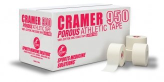 Cramer 950 - Athletic Tape Porous Cotton / Zinc Oxide 2 Inch X 15 Yard White NonSterile - 282102