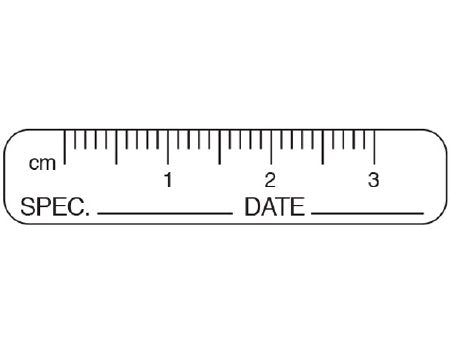 Shamrock - Pre-Printed Label Laboratory Use White Adhesive ID ____Date______ Black Lab / Specimen 3/8 X 1-3/4 Inch - SMS-34