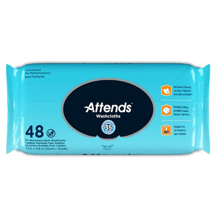 Attends Healthcare Products Personal Wipe Attends Soft Pack Aloe Unscented 48 Count - WCU48
