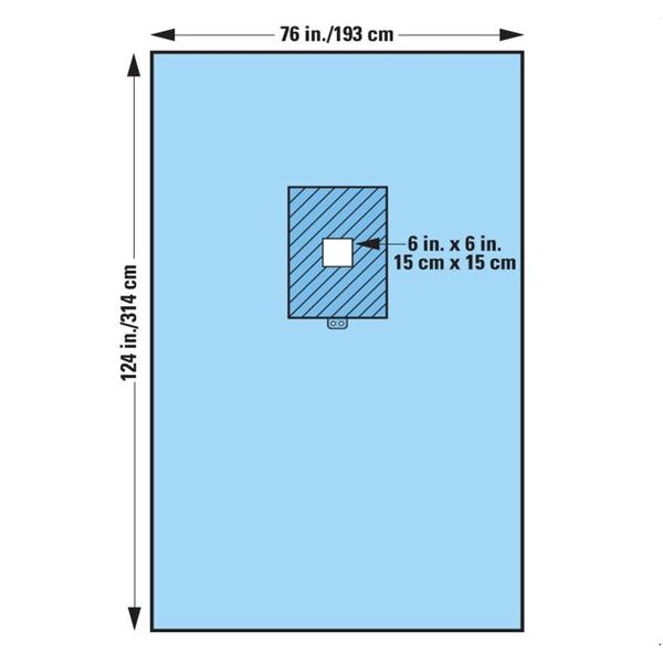O & M Halyard Drape Minor Procedure 15X15Cm Fenestrated 76X124" Sterile 19/Ca - 89209