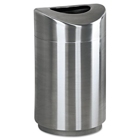 Eclipse - Trash Can 30 gal. Round Satin Finish Stainless Steel Open Top - RCPR2030SSPL