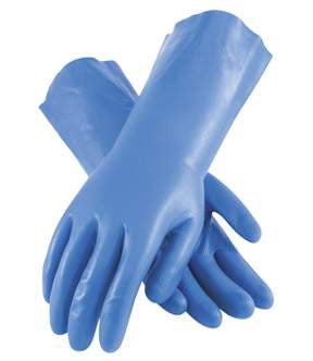 Fisher Scientific PIP Assurance Unsupported Utility Glove Large Nitrile Blue 13 Inch Straight Cuff NonSterile - 19152513