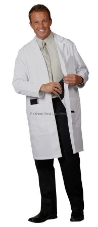 Fashion Seal Uniforms Lab Coat White Medium Long Sleeves Knee Length - 444-