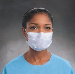 O&M Halyard Inc FluidShield Level 2 Fog-Free Surgical Mask Pleated Earloops One Size Fits Most Orange - 28821