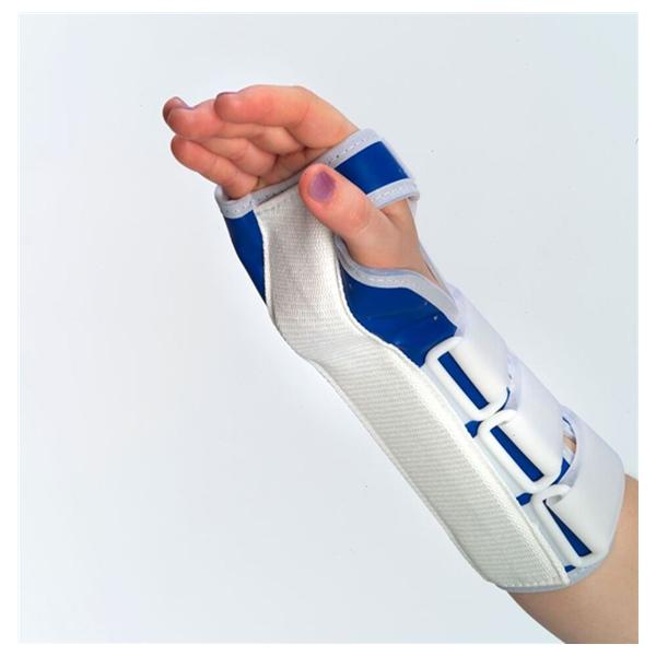 Zimmer Splint Deluxe Wrist Aluminum/Vinyl White/Blue Size Large Left Ea - 175900500
