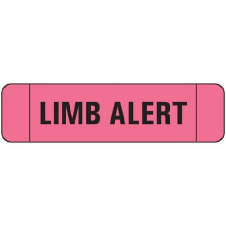 Precision Dynamics Ident-AlertTM Pre-Printed Label Advisory Label Limb Alert Pink 3/8 X 1-1/2 Inch - N-3505