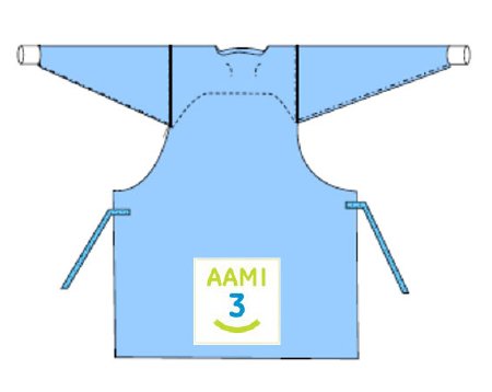 Welmed - Endoscopy Procedure Gown X-Large Blue NonSterile AAMI Level 3 Disposable - 9100-220XL