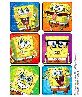 Medibadge Disney 75 Per Unit Spongebob Closeup Faces Sticker - 1457