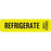 MedVision - Pre-Printed Label Auxiliary Label Chartreuse Paper REFRIGERATE Black Temperature Control 5/16 X 1-1/4 Inch - MV01FC0692