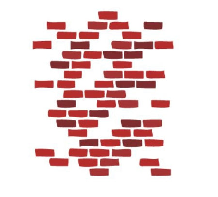 Clinton Industries Clinton Kids 1 Each Brick Wall Picture Sticker - 02-CC